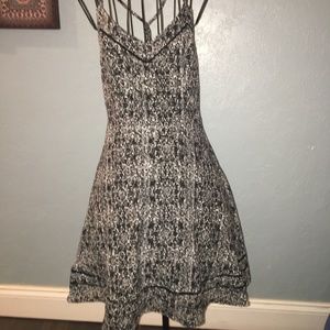 Black and White Aqua Spaghetti Strap Dress Size Sm